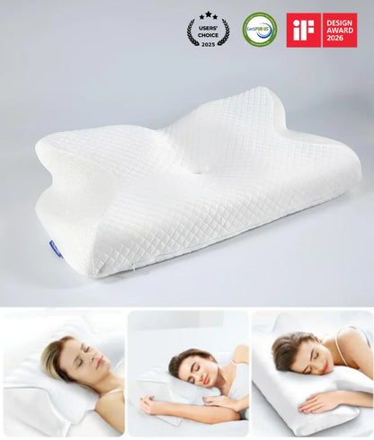 Cervical Memory Foam Pillow for Neck Pain Relief & Spine Alignment