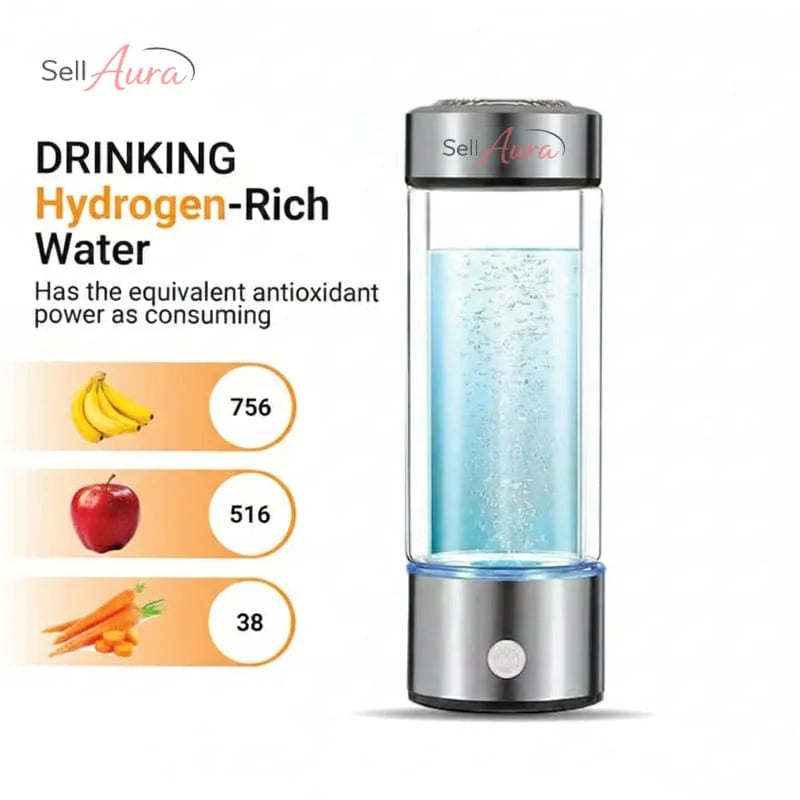 SellAura™ Hydrogen Water Bottle – Boost Wellness with Every Sip