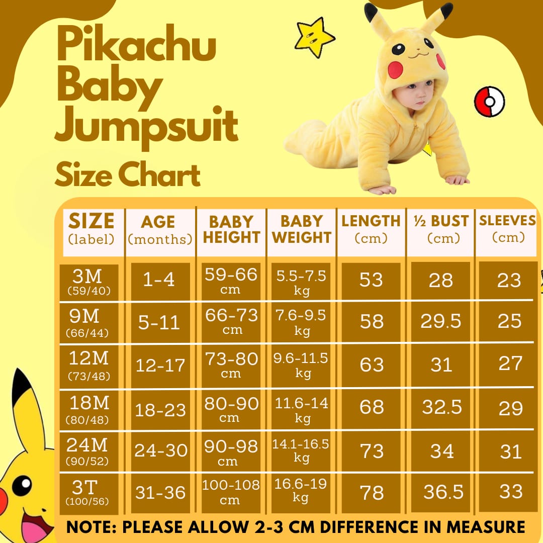Pikachu Baby Jumpsuit – Unisex Outfit