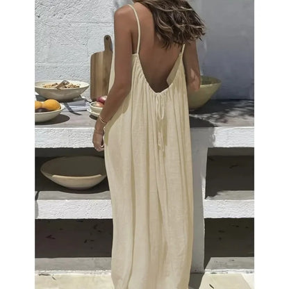 Backless Lace-Up Slip Dress – Women's Holiday & Beach Dress