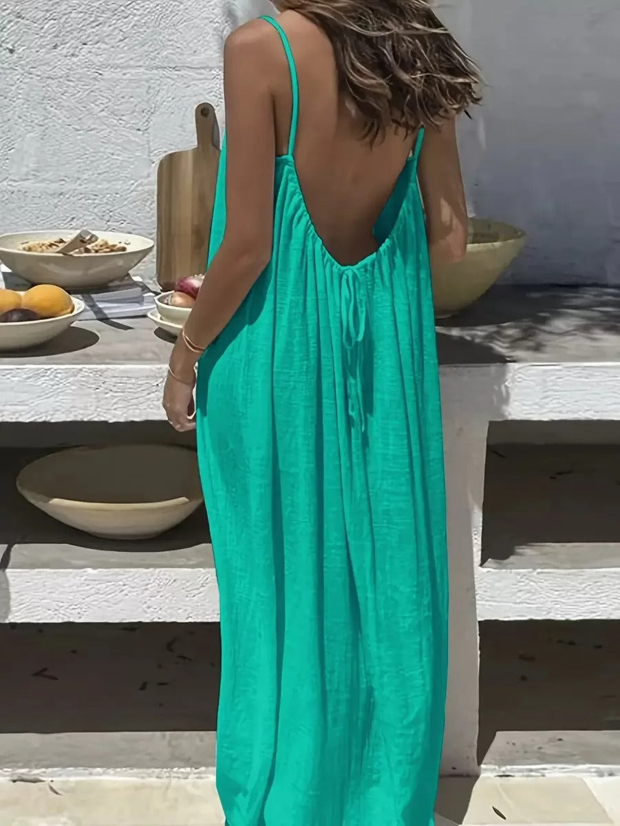 Backless Lace-Up Slip Dress – Women's Holiday & Beach Dress